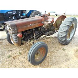MASSEY FERGUSON 135 FARM TRACTOR, S/N 9AT26795, 3 PTH, PTO, METER READING 3,299 HOURS