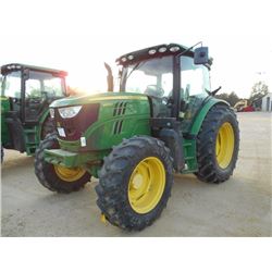 JOHN DEERE 6125R MFWD FARM TRACTOR, S/N H738379, 3 PTH, PTO, 3 HYD REMOTES, ECAB W/AIR, 18.4R38 REAR
