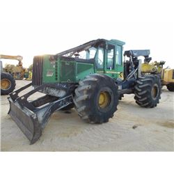 JOHN DEERE 848H GRAPPLE SKIDDER, S/N 629220 (10 YR) DUAL ARCH, WINCH, ECAB W/AIR, 30.5L-32 TIRES, ME