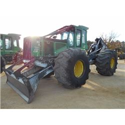 JOHN DEERE 748H GRAPPLE SKIDDER, S/N 615608 (08 YR) DUAL ARCH, WINCH, ECAB W/AIR, 35.5L-32 TIRES