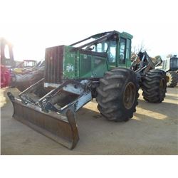 JOHN DEERE 748H GRAPPLE SKIDDER, S/N 616998 (08 YR) DUAL ARCH, WINCH, ECAB W/AIR, 30.5LX32 TIRES, ME