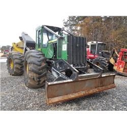 JOHN DEERE 648H GRAPPLE SKIDDER, S/N 645075 (12 YR) SINGLE ARCH, WINCH, ECAB W/AIR, 30.5L-32 TIRES, 