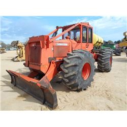TIMBERJACK 350A LOG SKIDDER, S/N 19875-BR SPRAY TANK W/ HOSES & NOZZLES, ECAB, 28L-26 TIRES, METER R