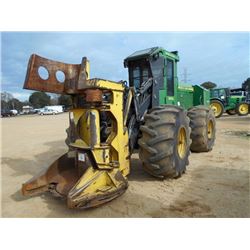JOHN DEERE 843K FELLER BUNCHER, S/N 631618 (10 YR) FD22B SAW HEAD, ECAB W/AIR, 30.5X32 TIRES, METER 
