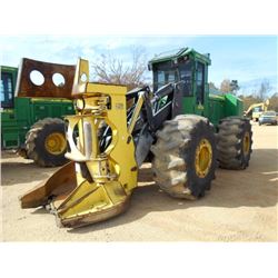 JOHN DEERE 643K FELLER BUNCHER, S/N 651985 (13 YR) JD FD45 SAW HEAD, ECAB W/AIR, 28L-26 TIRES, METER