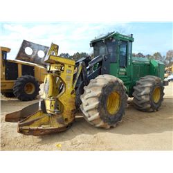 JOHN DEERE 643K FELLER BUNCHER, S/N 630321 (10 YR) FD45 SAW HEAD, JOHN DEERE FD45 SAWHEAD, ECAB W/AI