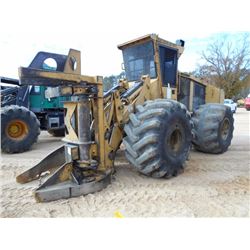 TIGERCAT 718 FELLER BUNCHER, S/N 0281, TIGERCAT 5600 SAWHEAD, ECAB W/AIR, 67-34-26 TIRES, METER READ