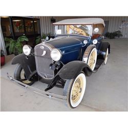 1930 FORD MODEL A COUPE, S/N A3696286, FORD GAS ENG, 3 SPD TRANS, CONVERTIBLE TOP, RUMBLE SEAT, LEAT