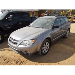 2009 SUBARU OUTBACK 4 DOOR WAGON, S/N 4S4BP61CX97327148, GAS ENGINE, A/T, ODOMETER READING 120,784 M