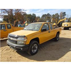 2010 CHEVROLET COLORADA 4X4 EXTENDED CAB PICKUP, S/N 1GCKTBD98A8127683, GAS ENG, A/T, LONG BED, ODOM
