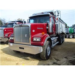 2012 WESTERN STAR 4900 TRI-AXLE DUMP, S/N 5KKMAEBG9CPBJ3979, 550 HP CUMMINS ISX15 ENG, 18 SPD TRANS,