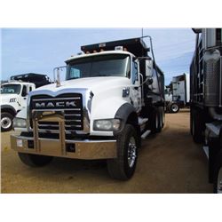 2008 MACK GU713 TRI-AXLE DUMP, S/N 1M2AX09C48M003755, MACK MP8-425M ENG, 10 SPD TRANS, 44K REARS, 14