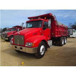 2007 KENWORTH T/A DUMP, S/N 2NKMLD9X77M197485, CAT C7 ENG, ALLISON A/T, 40K REARS, 14,600# FRONT, EN