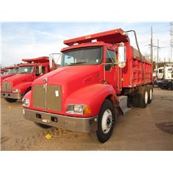 2007 KENWORTH T/A DUMP, S/N 2NKMLD9X47M197489, CAT C7 ENG, ALLISON A/T, 40K REARS, 14,600# FRONT, EN