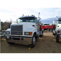 2012 MACK CHU613 T/A TRUCK TRACTOR, S/N 1M1AN07Y9CM009312, MP8 445C MACK DIESEL ENG, 13 SPD TRANS, 4
