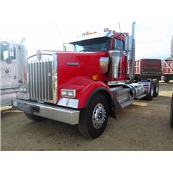 2011 KENWORTH W900L T/A EXT CAB TRUCK TRACTOR, S/N 1XKWD40X9BJ288945, CUMMINS ISX 550 HP DIESEL ENG,