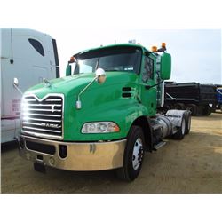 2008 MACK CXU613 T/A TRUCK TRACTOR, S/N 1M1AW09Y08N001577, MACK MP8-425E ENGINE, 10 SPD TRANS, 40K R