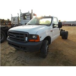1999 FORD F550 CAB & CHASSIS, S/N 1FDAF56F0XEB96235, POWERSTROKE DIESEL ENG, 6 SPD TRANS, ODOMETER R