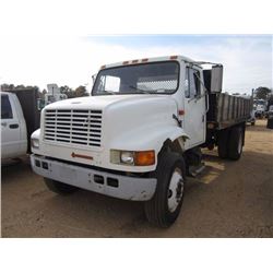 1991 INTERNATIONAL 4600 S/A FLATBED, S/N 1HTSAZRN2MH299901, IHC 7.3L ENG, AUTO TRANS, 18K REAR AXLE,