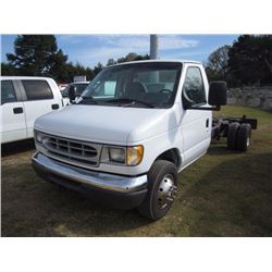 2007 FORD E350 CAB & CHASSIS, S/N 1FDXE45PX7DA21031, DIESEL ENG, A/T, ODOMETER READING 73,078 MILES