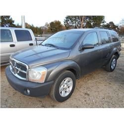 2004 DODGE DURANGO, S/N 1D4HB38N94F199294, V8 GAS, A/T, ODOMETER REAIDNG 136,043 MILES (CITY OWNED)