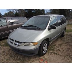 2000 DODGE GRAND CARAVAN SE, S/N 1B8GP44G2YB666928, GAS ENG, A/T, ODOMETER READING 148,764 MILES
