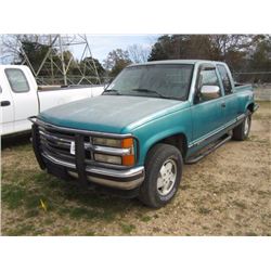 1994 CHEVROLET SILVERADO 1500 Z71 4X4 PICKUP, S/N 2GCEK19K1R1297257, GAS ENG, A/T, ODOMETER READING 