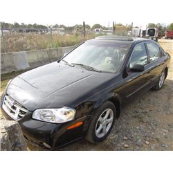 2000 NISSAN MAXIMA, S/N JN1CA31D5YT759656, GAS ENG, A/T, ODOMETER READING 163,087 MILES
