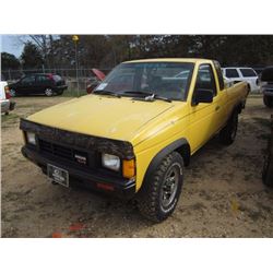 1987 NISSAN 4X4 EXTENDED CAB PICKUP, S/N 1N6ND11Y5HC317798, GAS ENG, 4 SPD TRANS, TOOL BOX, ODOMETER