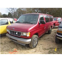 1994 FORD CLUB WAGON PASSENGER VAN, S/N 1FBJS31HDRHB88820, V8 GAS, A/T, 12 PASSENGER, ODOMETER READI