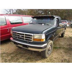 1995 FORD F250 XLT 4X4 EXTENDED CAB PICKUP, S/N 1FTHX26F9SKB93262, POWERSTROKE DIESEL ENG, A/T