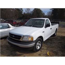 2004 FORD F150XL PICKUP, S/N 2FTRF17W34CA09263, V8 GAS ENG, A/T, ODOMETER READING 186,403 MILES