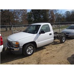 2003 CHEVROLET CAB & CHASSIS, S/N 1GTEC14V632150736, V8 GAS, A/T, ODOMETER READING 166,410 MILES