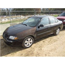 2004 NISSAN SENTRA SEDAN, S/N 3N1CB51D14L822467, GAS ENGINE, A/T, ODOMETER READING 173,583 MILES