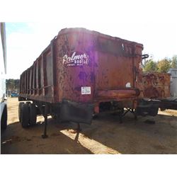 1984 PALMER TA-22 DUMP TRAILER, S/N 1P922SS26EA003361, 11R24.5 TIRES