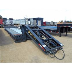 2013 KAUFMAN DETACHABLE T/A LOWBOY TRAILER, S/N 5VGFR3629DL004595, 25' WELL, COVERED TIRES, 3' DOVET