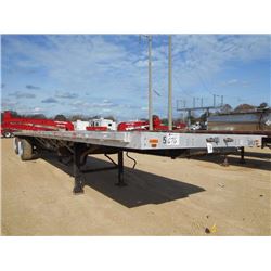 1998 TRANSCRAFT T/A 45' FLATBED TRAILER, S/N 1TTF45201W2001412, ALUM FLOOR, SPREAD AXLE, 445/50R22.5
