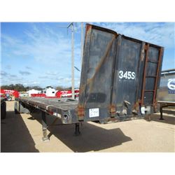1986 FONTAINE T/A 45' FLATBED TRAILER, S/N 13N145305G1540171, HEADACHE RACK, 11R22.5 TIRES