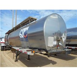 1979 BUTLER 40' STAINLESS INSULATED TANK TRAILER, S/N 1161A10, SINGLE BARREL, 5,600 GAL CAP, 275/80R