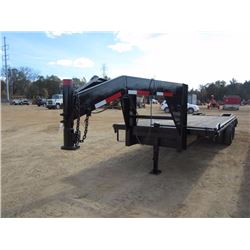 2000 BIG TEX 20' T/A GOOSENECK TRAILER, S/N 4K8GX2022V1658376, FOLD UP RAMPS, LT235/85R16 TIRES, 5' 