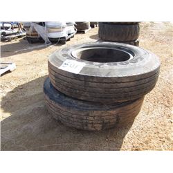 1 LOT (2) 9.00R20 TIRES