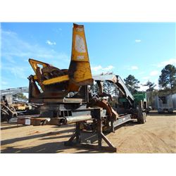 JOHN DEERE 437C LOG LOADER, S/N 157562 (08 YR) CSI 264 DELIMBER SAW, ECAB W/AIR, MTD ON T/A PITTS TR