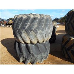 1 LOT (2) LOG SKIDDER TIRE W/RIMS