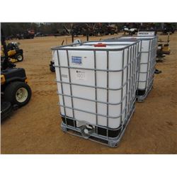 300 GALLON PLASTIC TANK W/METAL CAGE