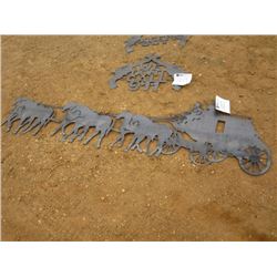 METAL STAGCOACH & TEAM OF HORSES SIGN