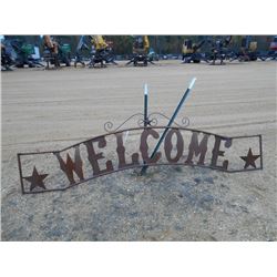 10' METAL WELCOME SIGN