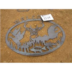 METAL WILDLIFE WELCOME SIGN