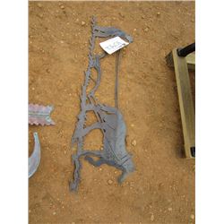 METAL FARMER PLOWING SIGN