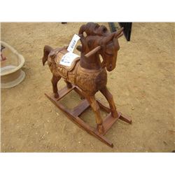 WOODEN ROCKING HORSE 3'