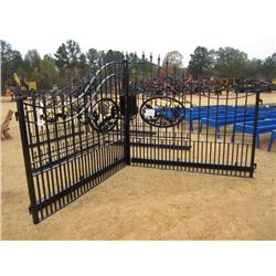 16' METAL GATE W/POST, WILDLIFE SCENE